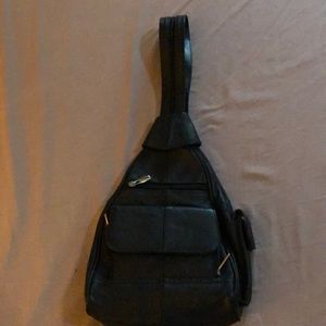 Italian leather fashion backpack